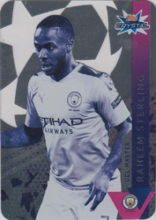 Raheem Sterling Manchester City 2019/20 Topps Crystal Champions League Silver UCL Master #108